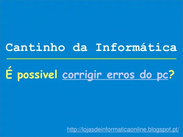 cantinho da inform tica