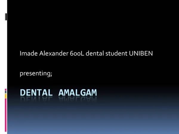 Dental amalgam