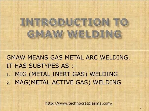 Gas Metal Arc Welding Machine