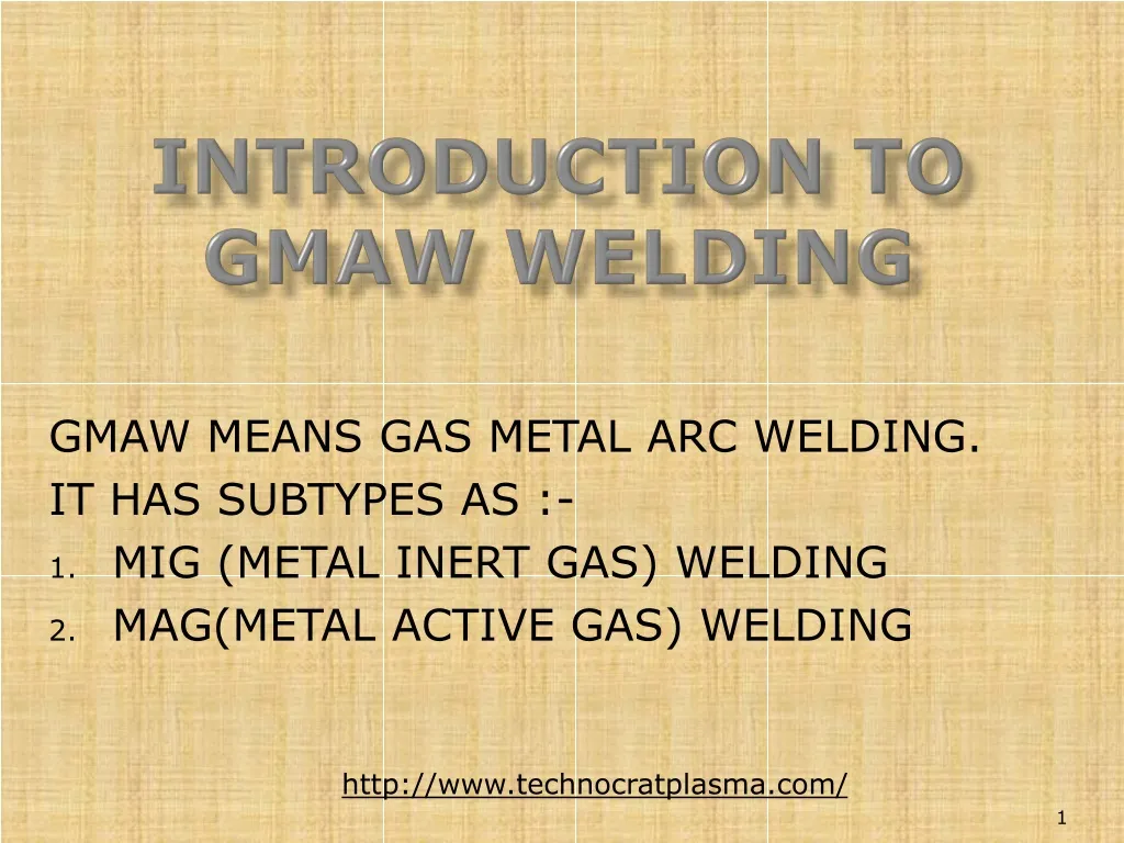 introduction to gmaw welding