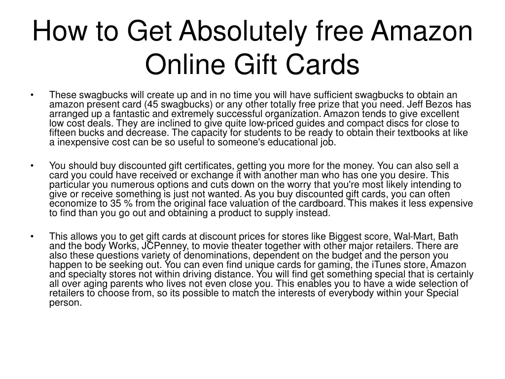 how to get absolutely free amazon online gift cards