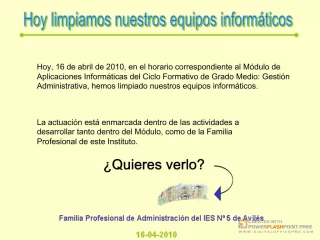 Limpieza de equipos Inform??tica Norte