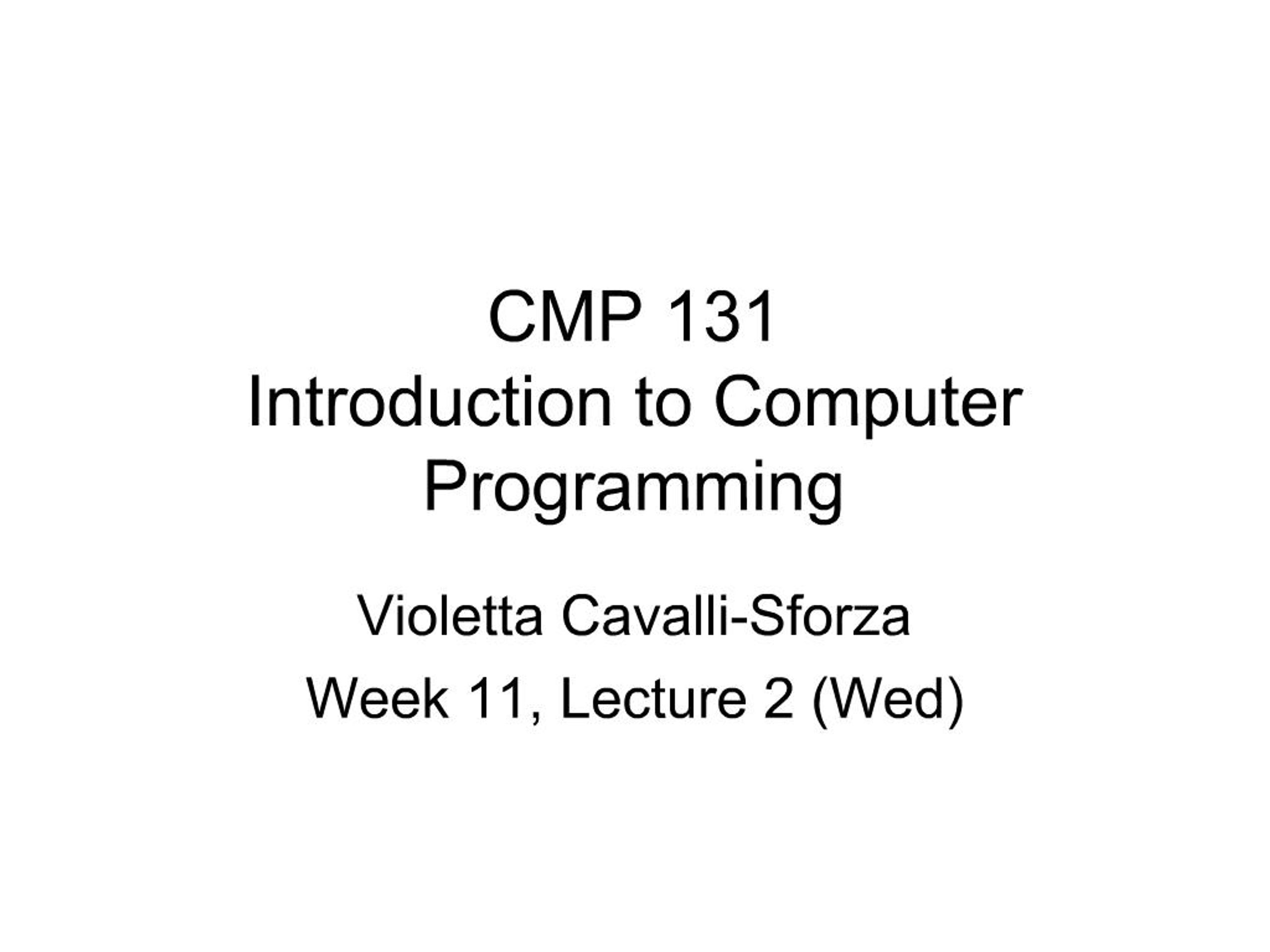 PPT - CMP 131 Introduction to Computer Programming PowerPoint ...