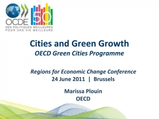 Cities and Green Growth OECD Green Cities Programme
