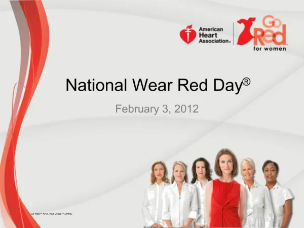 National Wear Red Day February 3, 2012
