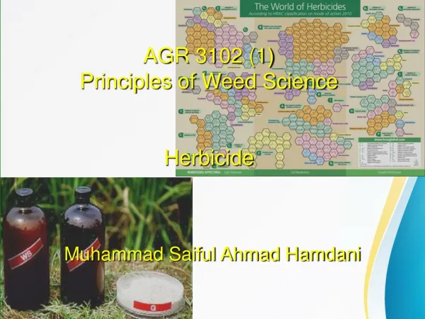 AGR 3102 (1) Principles of Weed Science Herbicide