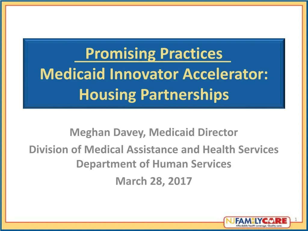 promising practices medicaid innovator accelerator housing partnerships