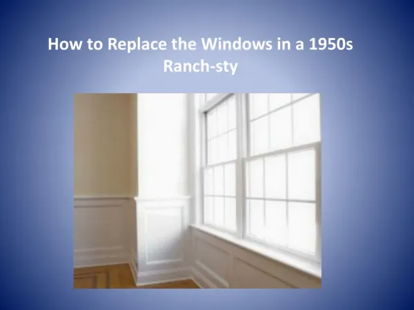 replace a window in 1950