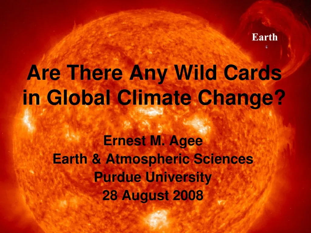 are there any wild cards in global climate change