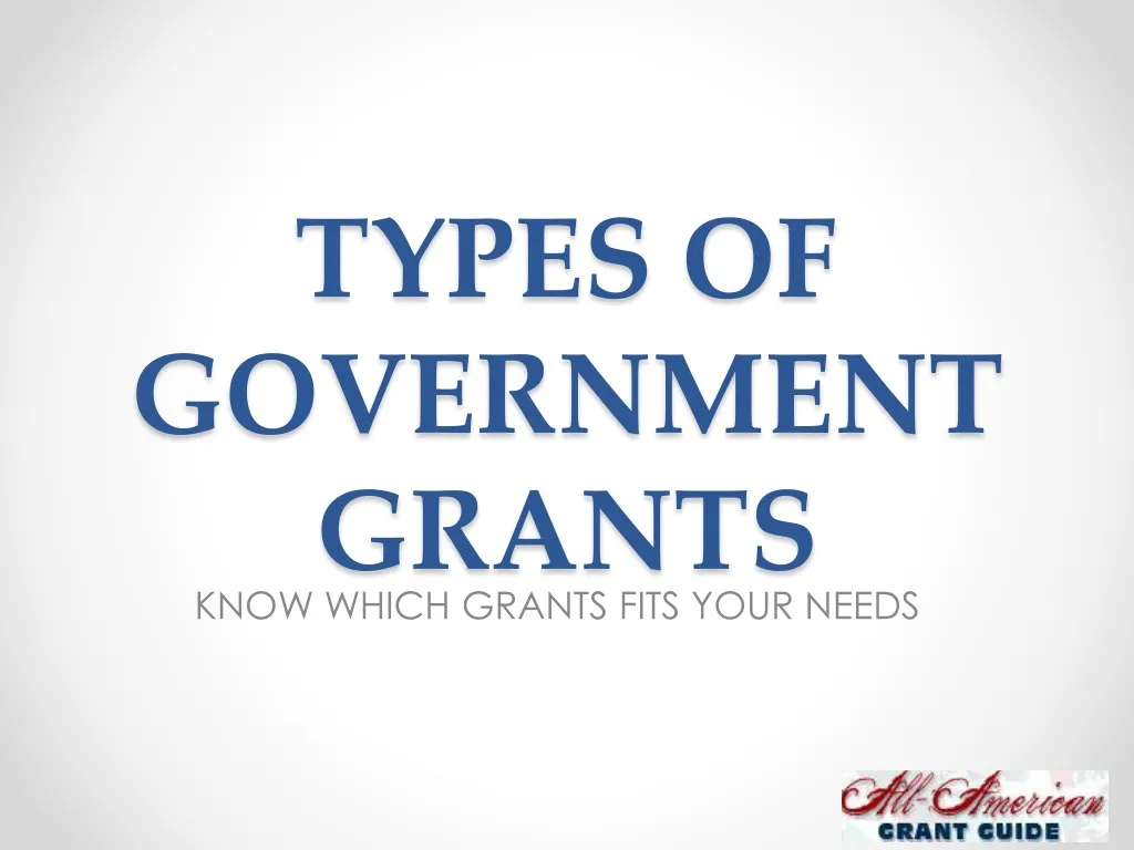 types of government grants
