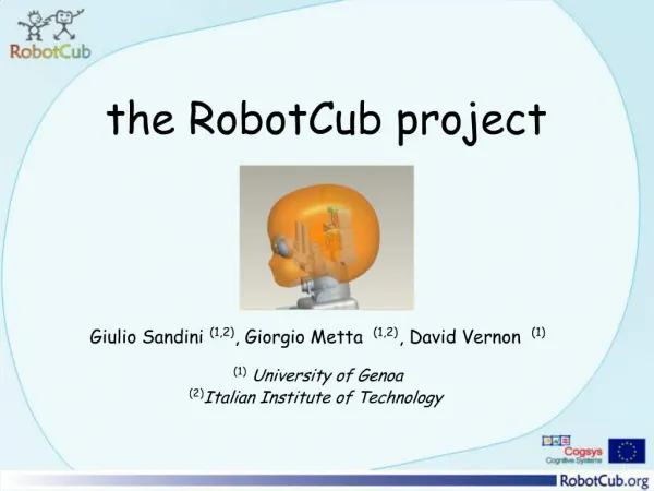The RobotCub project