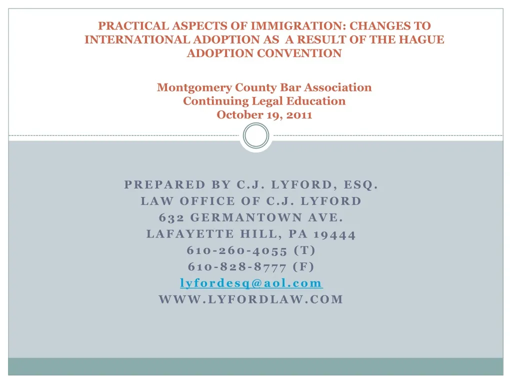 practical aspects of immigration changes