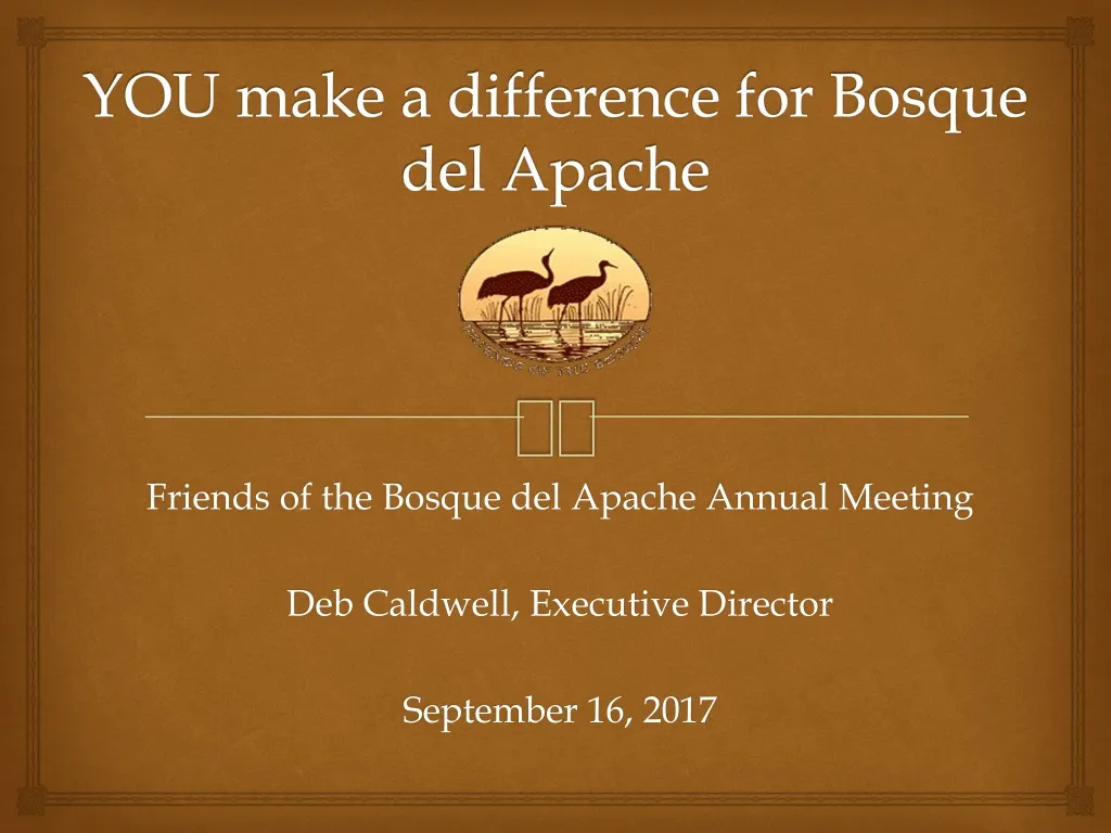 you make a difference for bosque del apache