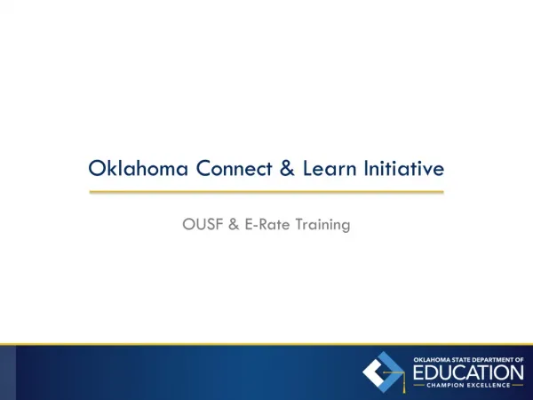 Oklahoma Connect &amp; Learn Initiative