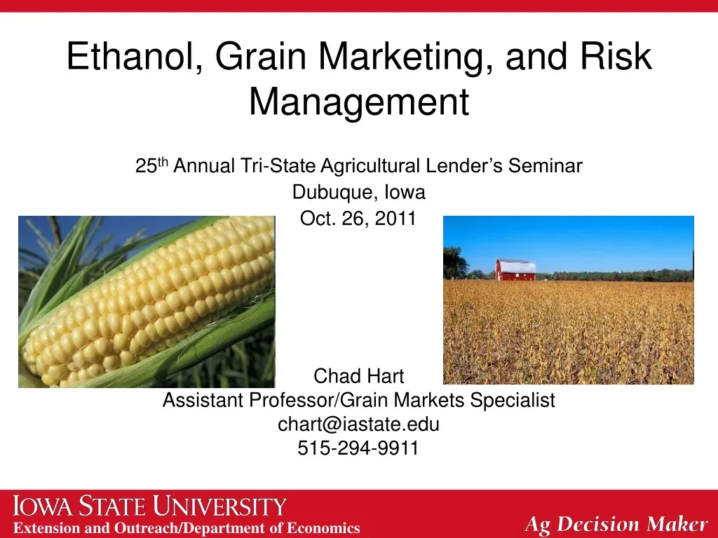 ethanol grain marketing and risk management