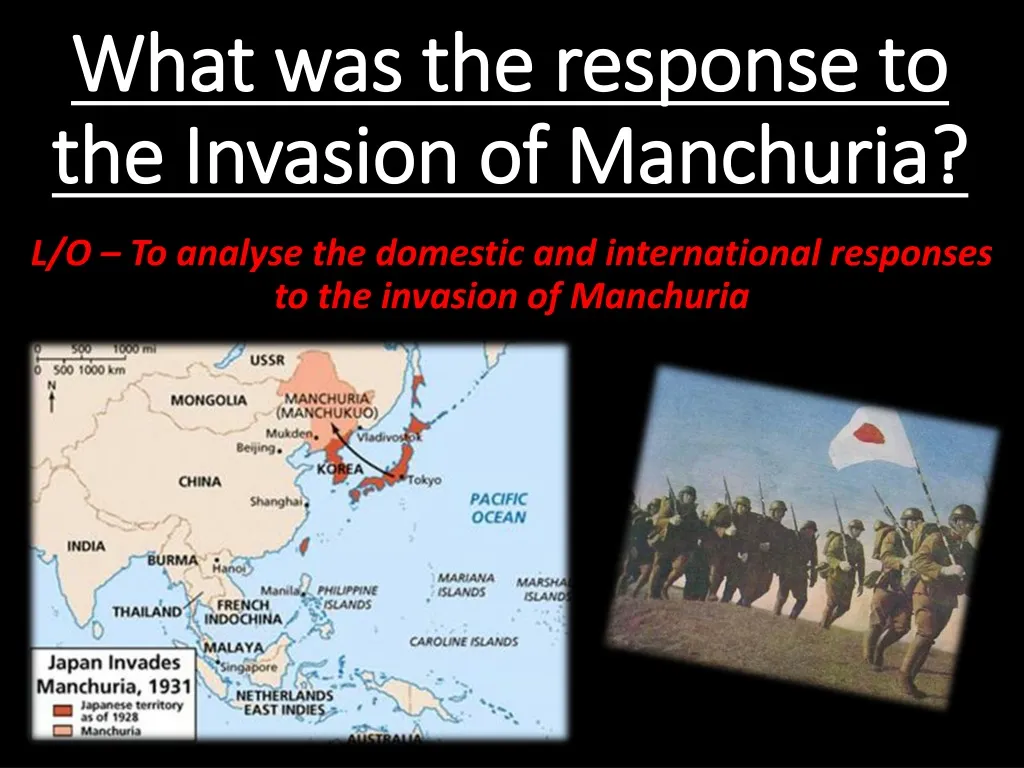 what was the response to the invasion of manchuria