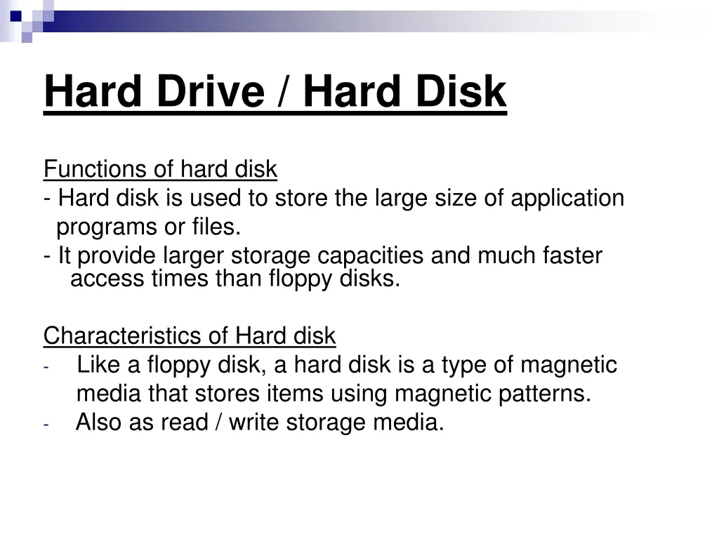 hard drive hard disk