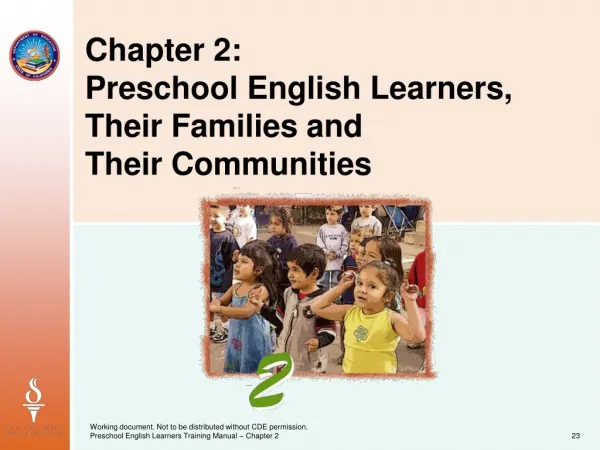 Chapter 2: Preschool English Learners, Their Families and Their Communities