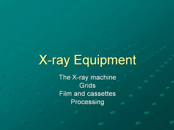 X-ray Equipment