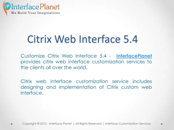Custom Citrix Web Interface 5.4