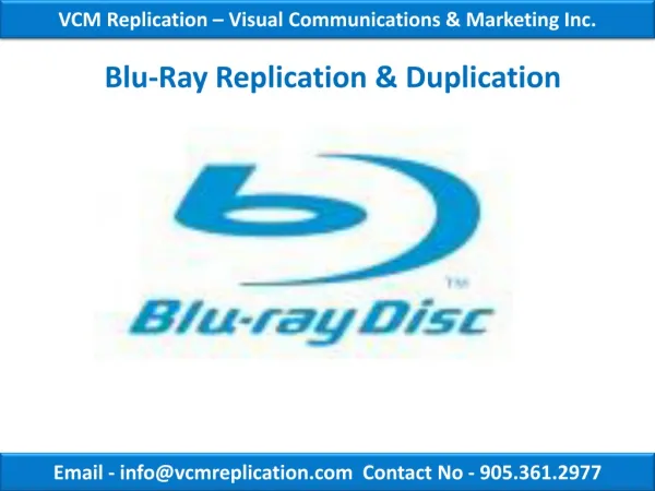 Blu Ray authoring, Blu-ray Authoring Services Toronto | VCM