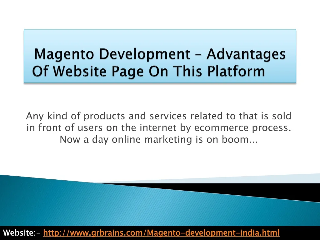 magento development advantages of website page on this platform