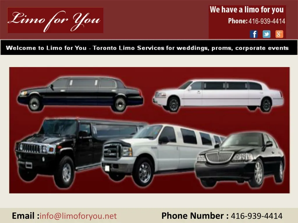 email info@limoforyou net phone number
