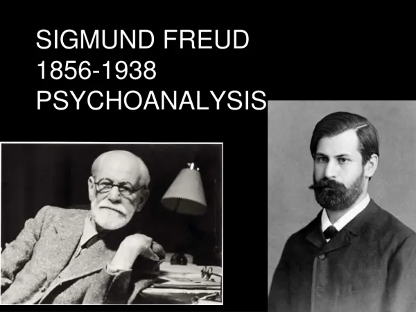 SIGMUND FREUD 1856-1938 PSYCHOANALYSIS