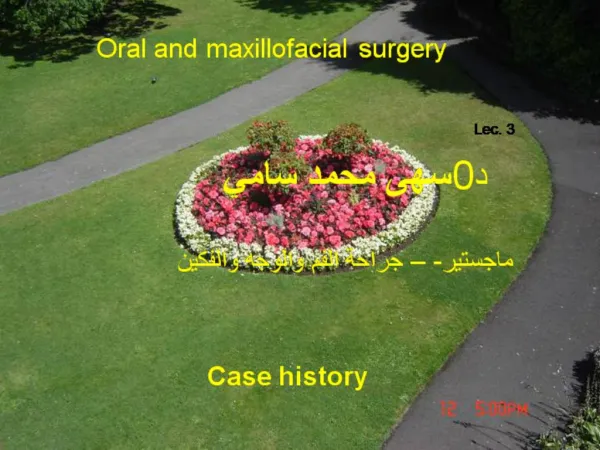 Oral and maxillofacial surgery Lec. 3 0