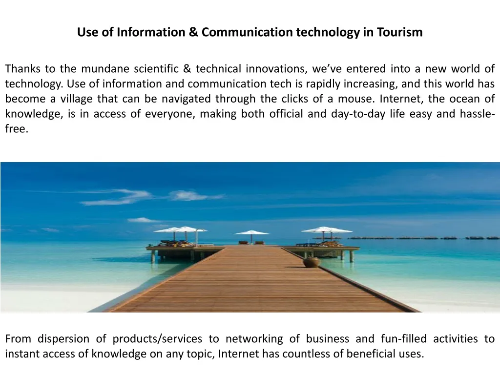 use of information communication technology