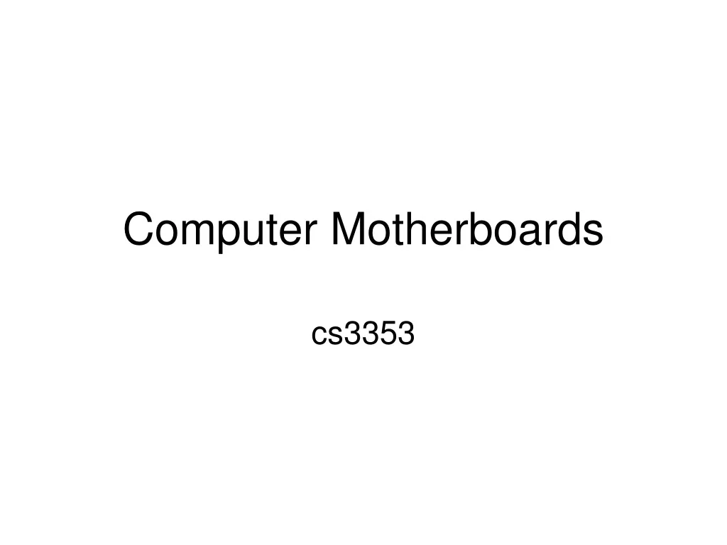 computer motherboards