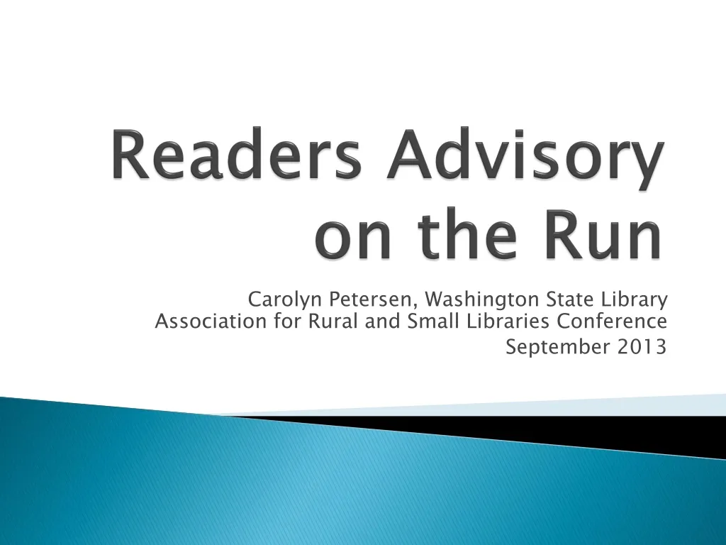 readers advisory on the run