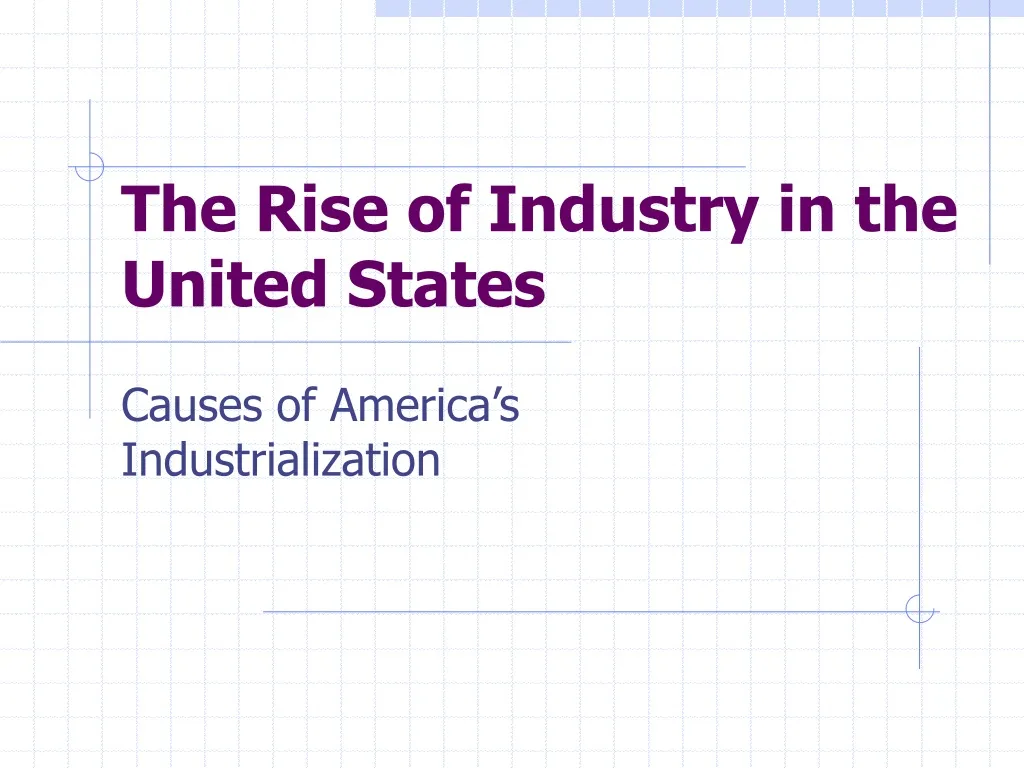 the rise of industry in the united states