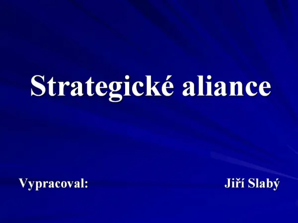 Strategick aliance