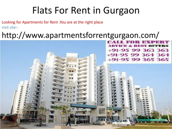 Flats for rent in gurgaon