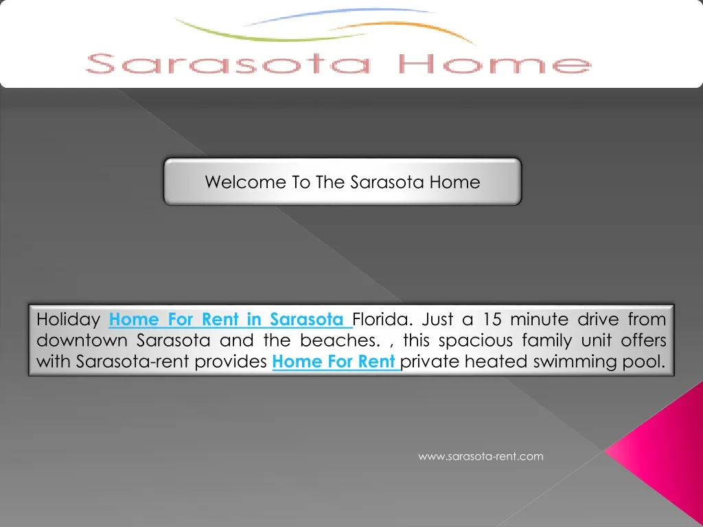 welcome to the sarasota home