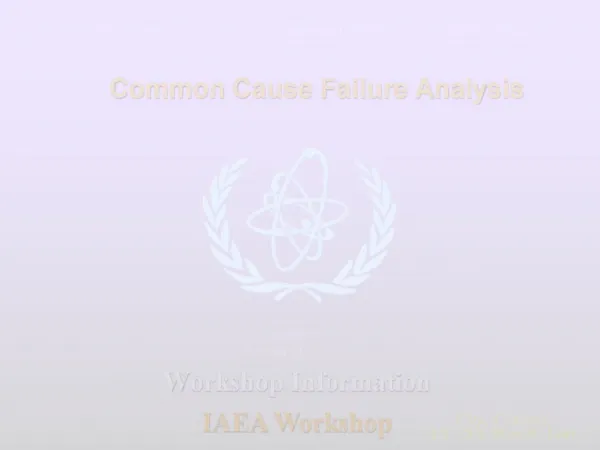 Common Cause Failure Analysis