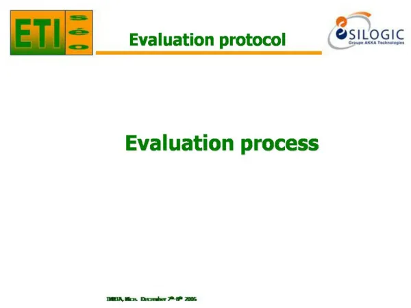Evaluation protocol