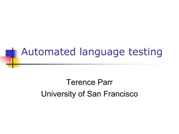 Automated language testing