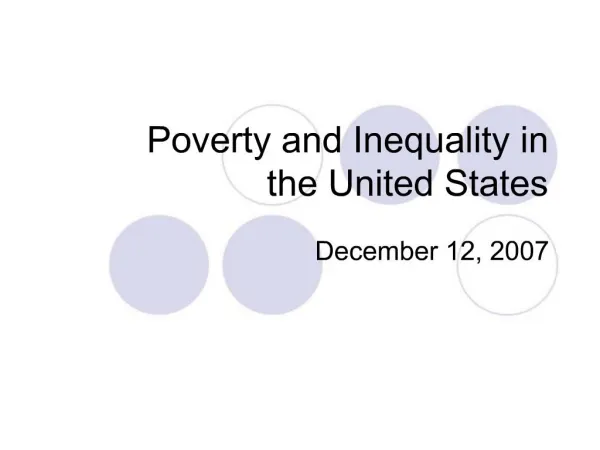 Poverty and Inequality in the United States