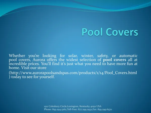 Pool Covers 