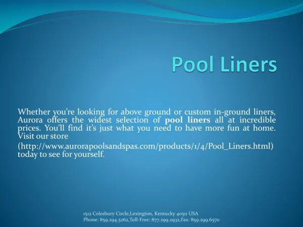Pool Liners 