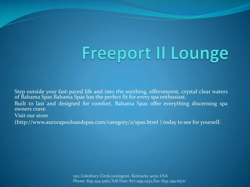 freeport ii lounge