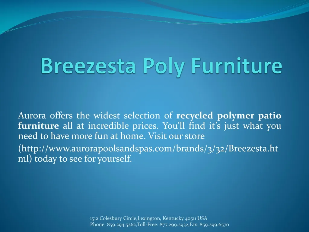 breezesta poly furniture