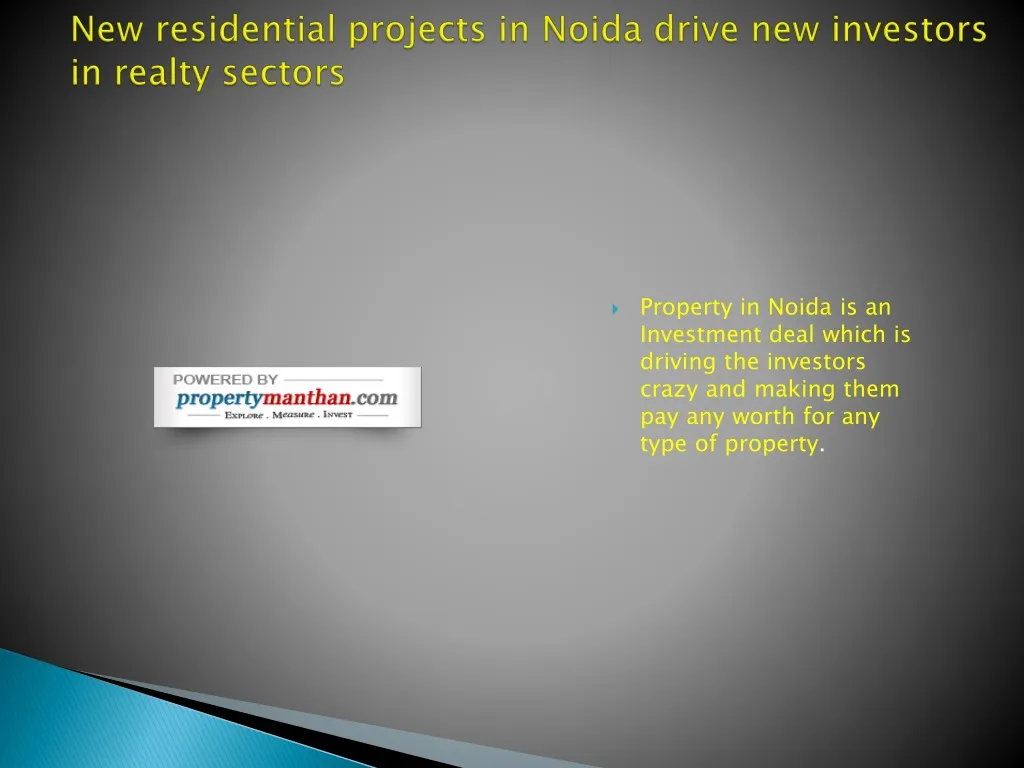 new residential projects in noida drive new investors in realty sectors