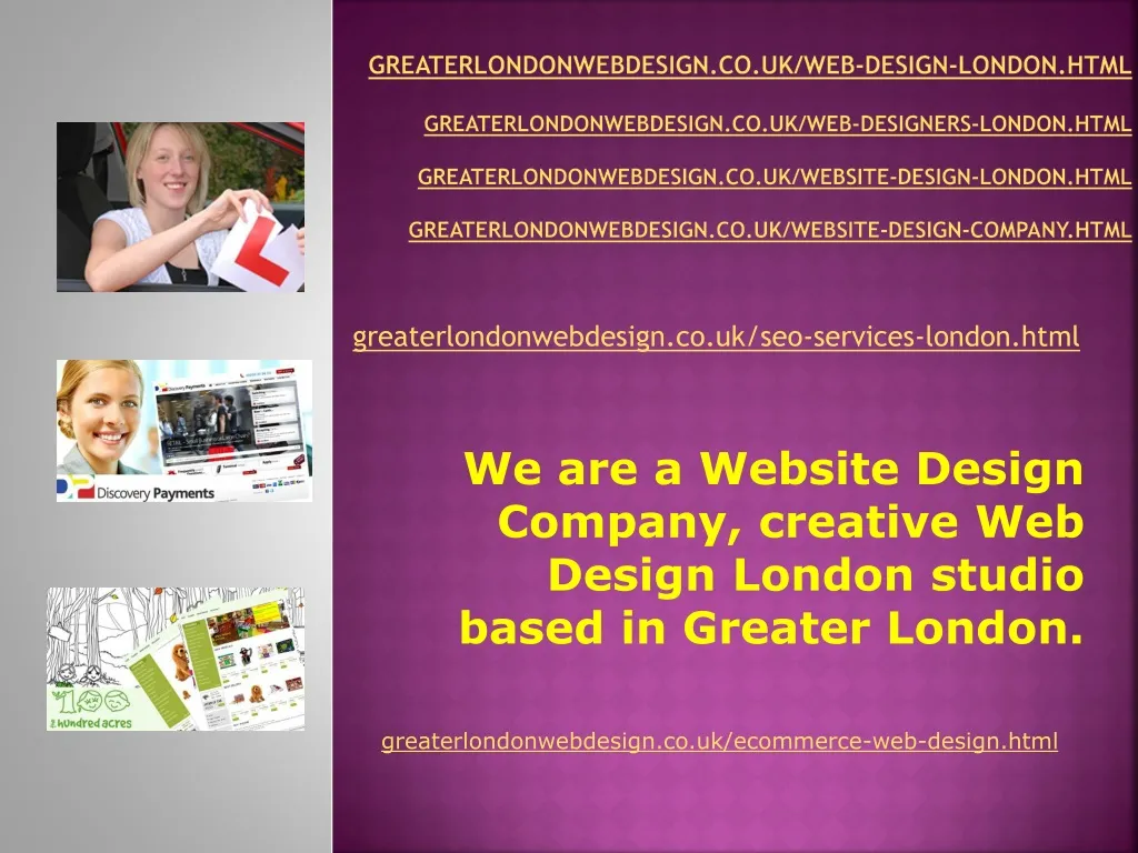 we are a website design company creative web design london studio based in greater london