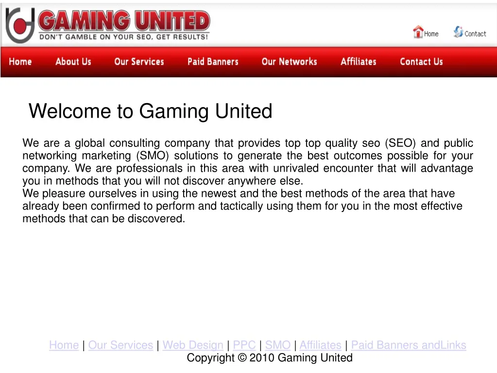 welcome to gaming united