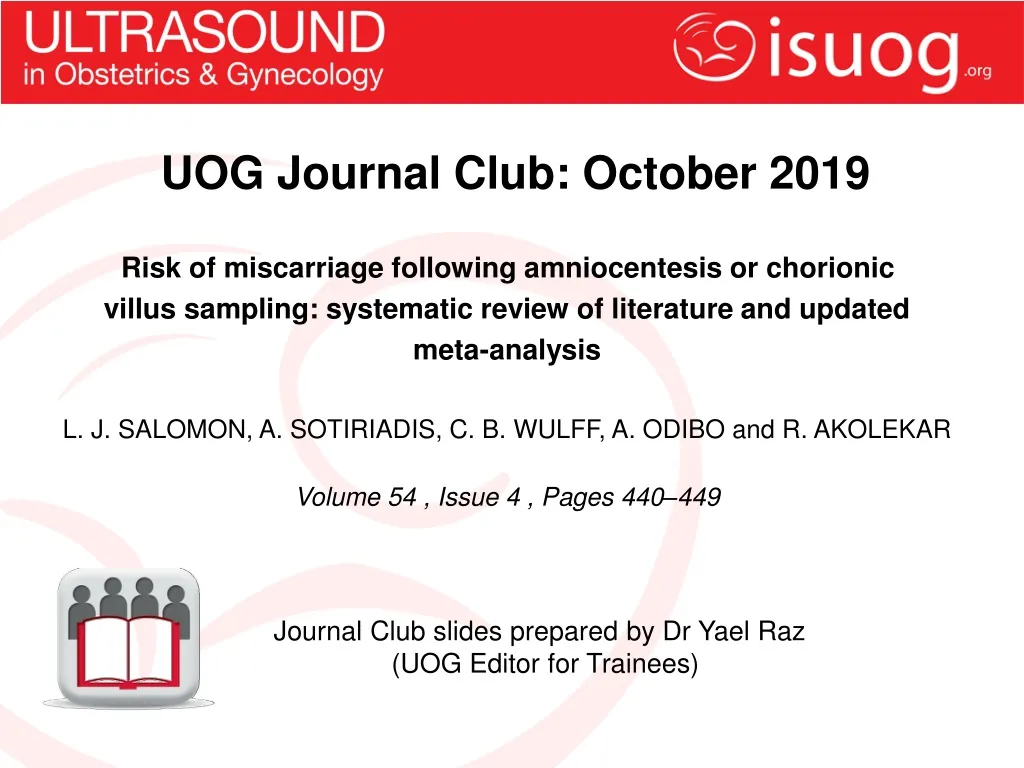 uog journal club october 2019