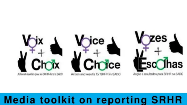 Media toolkit on reporting SRHR