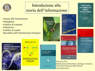 Introduzione alla teoria dell informazione - slide 1